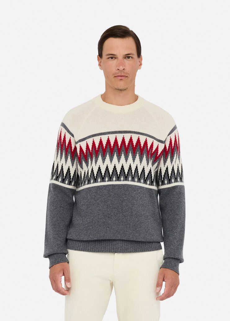 Jacquard wool sweater grey Liu Jo - large image number 0 Jacquard wool sweater grey Liu Jo - large image number 0