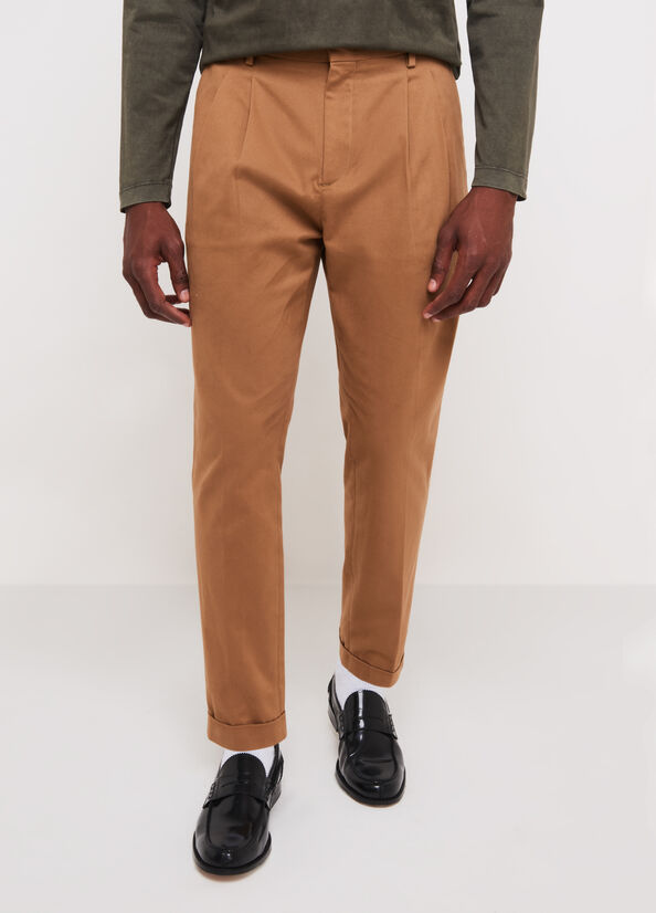 Pantalón chino recto texturizado camel Liu Jo - large image number 0