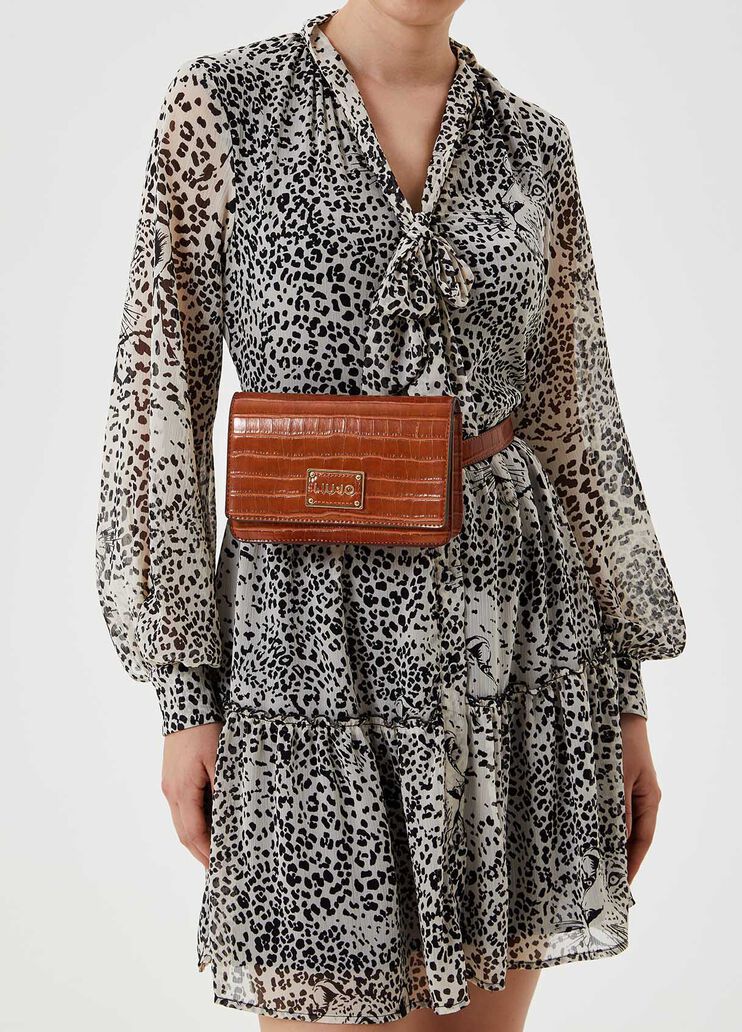 Crocodile effect pouch bag Scorched earth Liu Jo - large image number 4