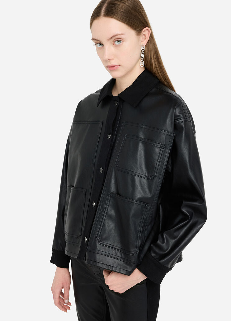 Jacke aus beschichtetem Gewebe Schwarz Liu Jo - large image number 4