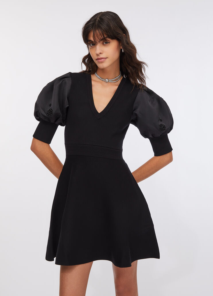 Robe en maille avec manches ballon noir Liu Jo - medium