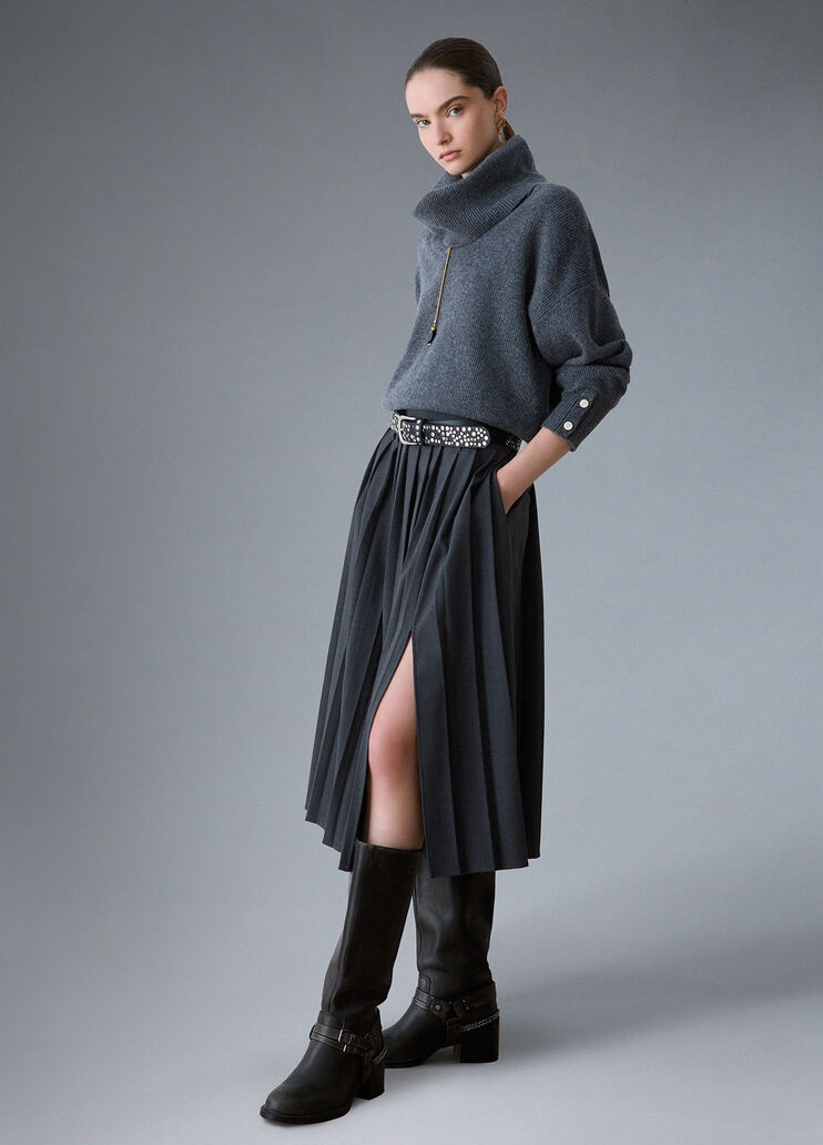 Pleated flannel skirt dark green Liu Jo - medium