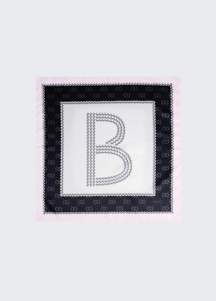 Foulard &agrave; motif lettre B noir Liu Jo - medium