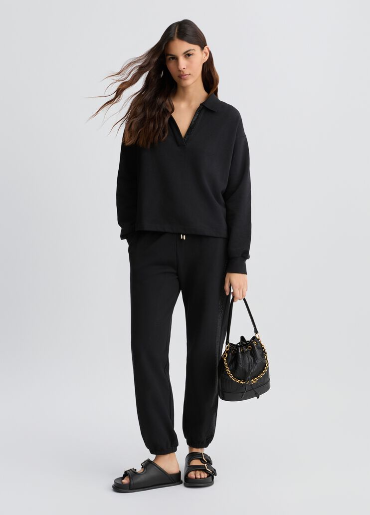 Black sweatshirt with rhinestones black Liu Jo - medium Black sweatshirt with rhinestones black Liu Jo - medium