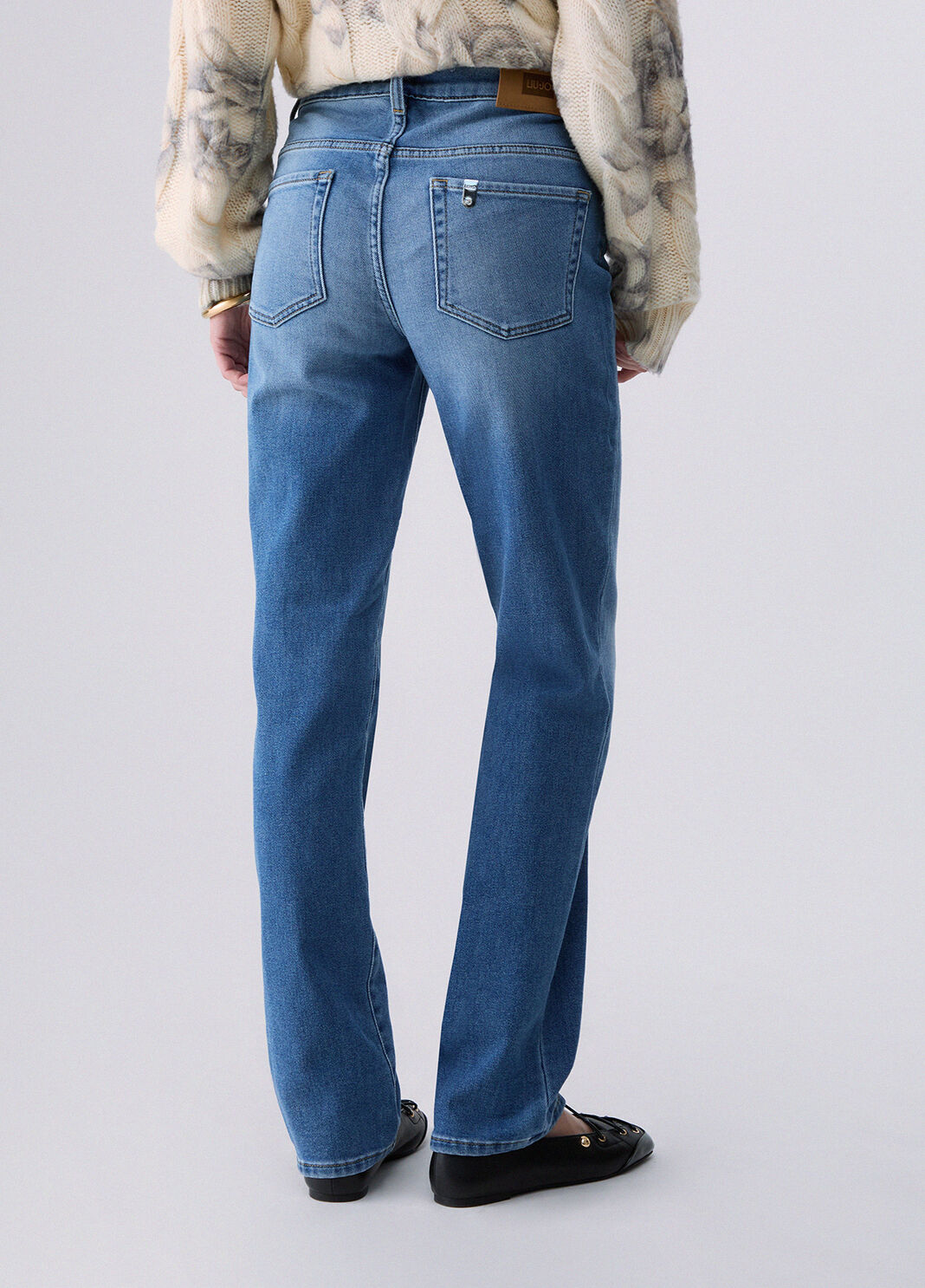 High-waisted slim fit jeans light denim Liu Jo - large image number 1