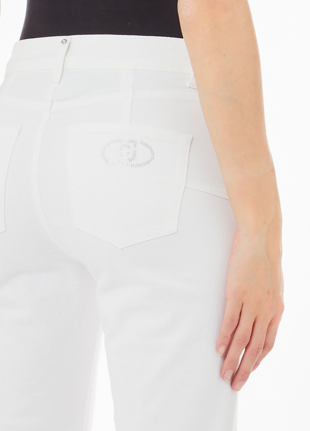Pantalones bootcut blanco lana Liu Jo - large image number 2