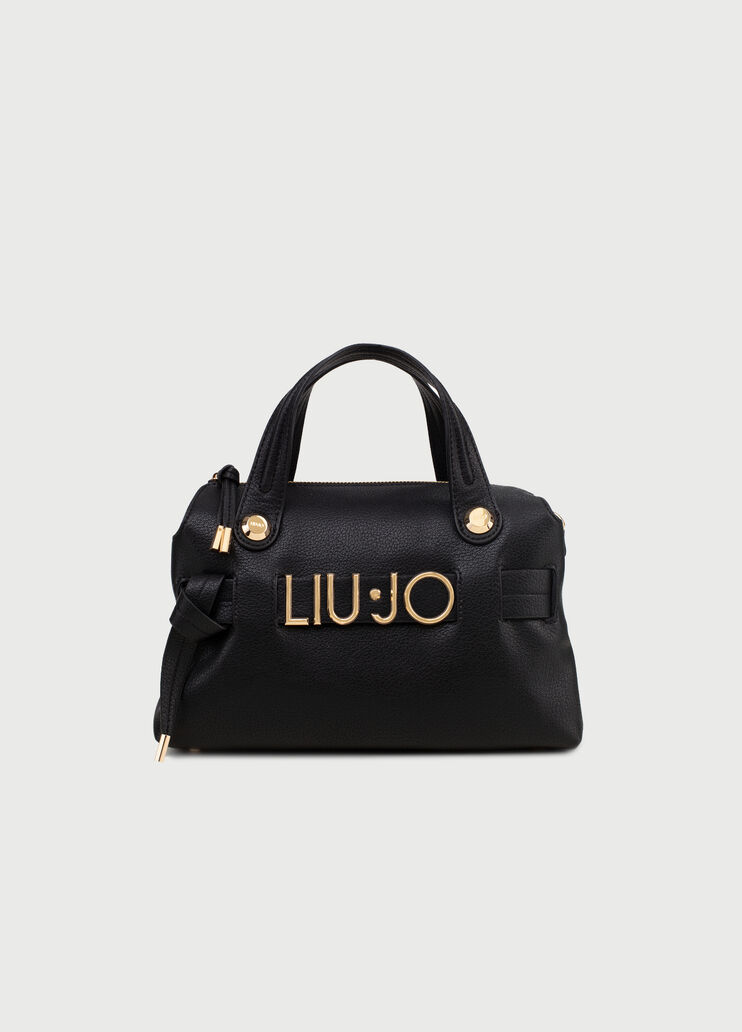 Small boston bag with logo Black Liu Jo - large image number 0 Small boston bag with logo Black Liu Jo - large image number 0