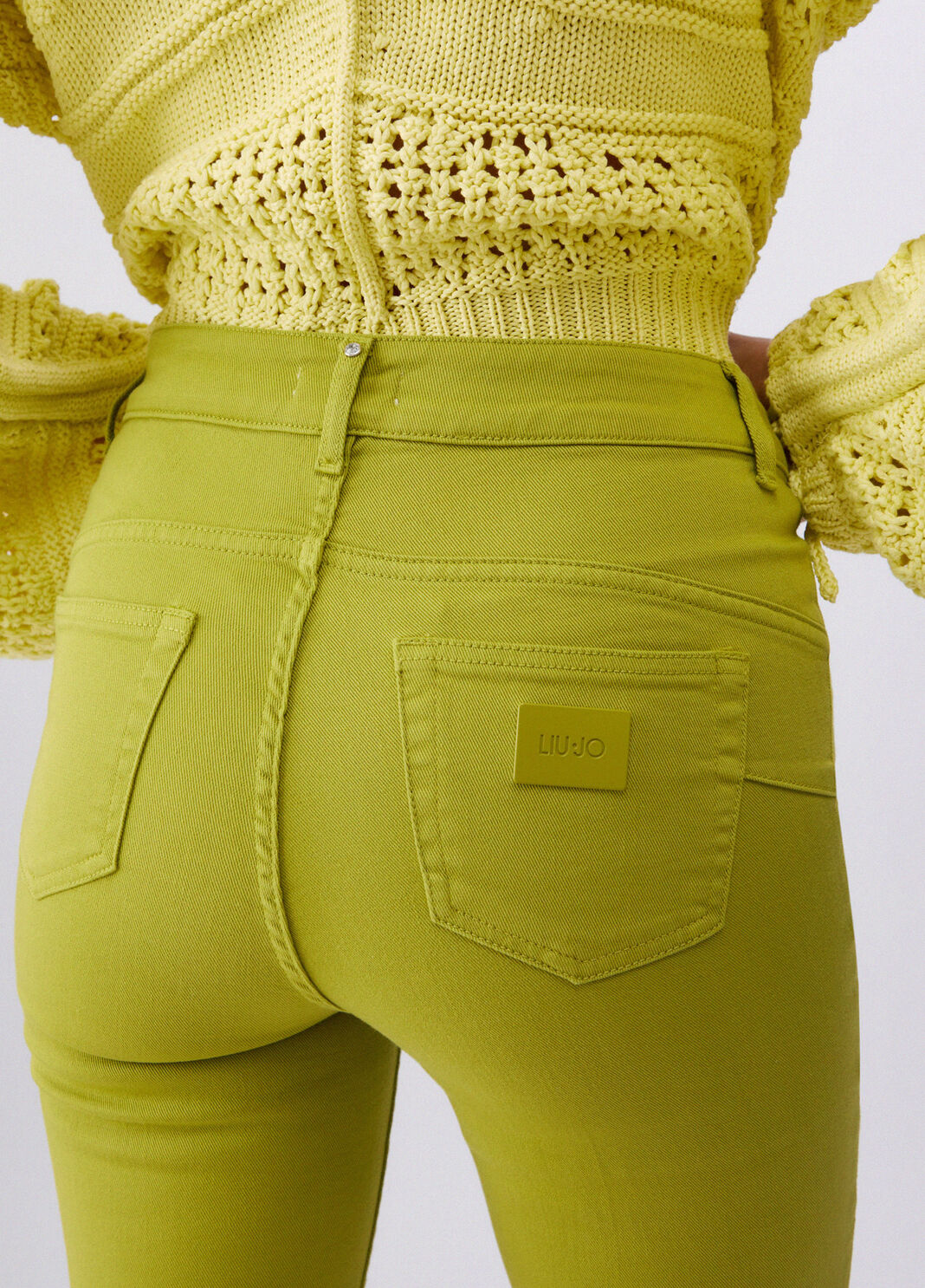 Pantaloni bootcut a vita alta verde lime Liu Jo - large image number 4