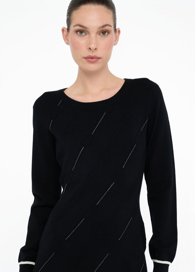 Short knit dress black Liu Jo - large image number 4 Short knit dress black Liu Jo - large image number 4