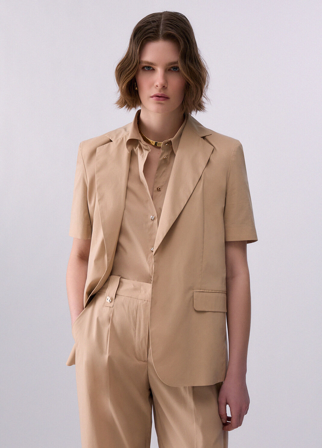Blazer with belt cappuccino Liu Jo - large image number 0