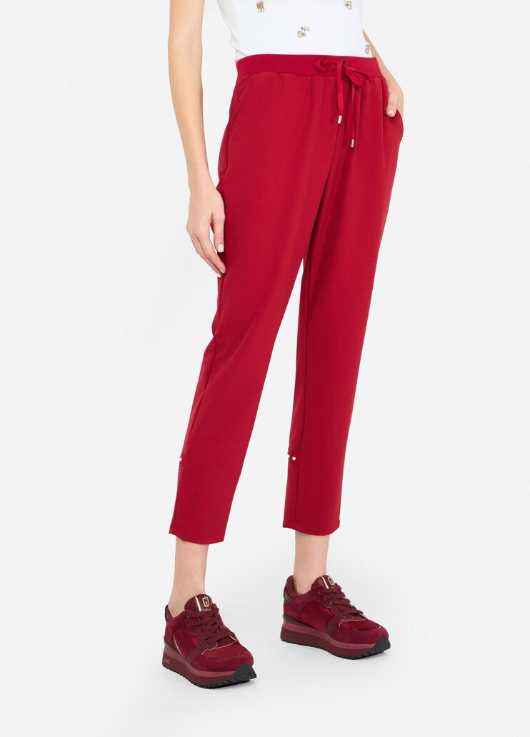 Pantaloni jogging con coulisse rosso ciliegia Liu Jo - medium Pantaloni jogging con coulisse rosso ciliegia Liu Jo - medium