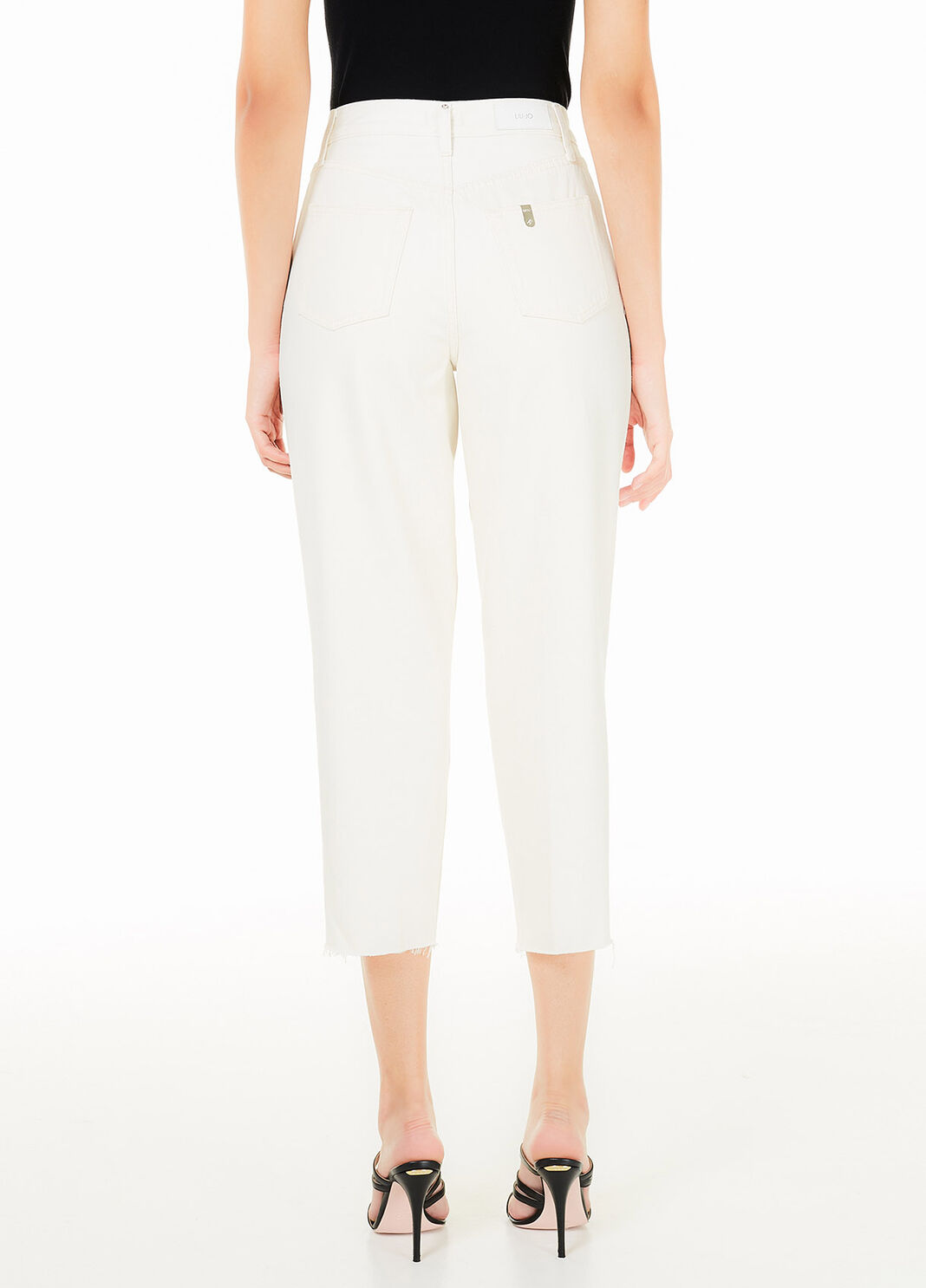 Pantalone chino a vita alta Latte di mandorla Liu Jo - large image number 1