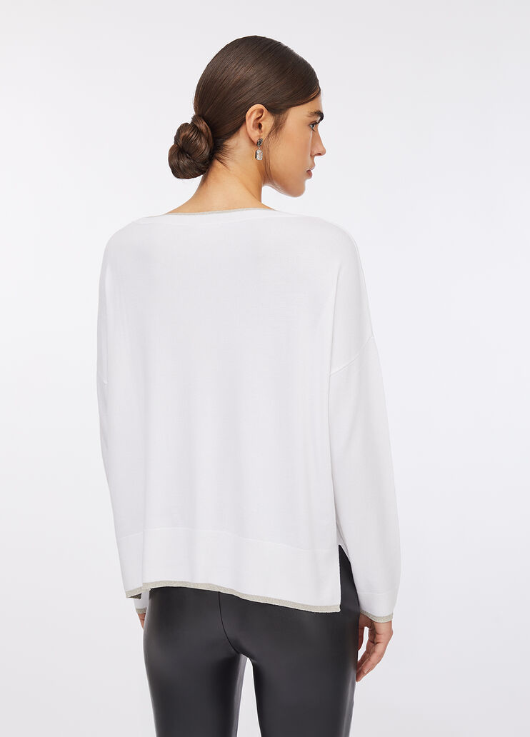 Lurex® jumper white wool Liu Jo - large image number 1