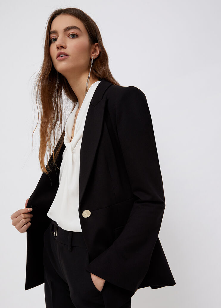 Blazer with slits on the cuffs black Liu Jo - large image number 2