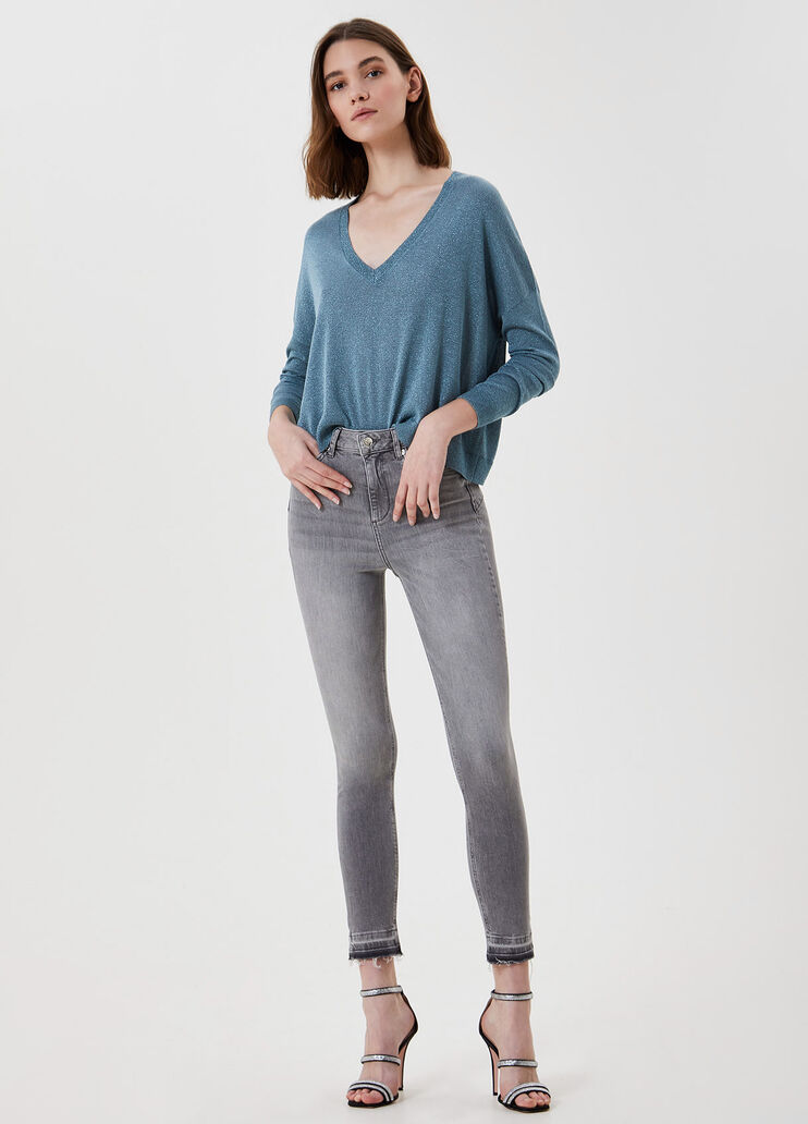 Super high-rise waist skinny jeans Grey denim Liu Jo - large image number 3 Super high-rise waist skinny jeans Grey denim Liu Jo - large image number 3