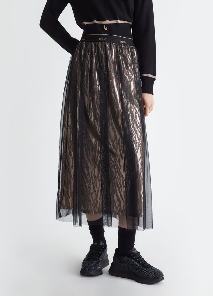 Animal-print jersey skirt black Liu Jo - large image number 0 Animal-print jersey skirt black Liu Jo - large image number 0