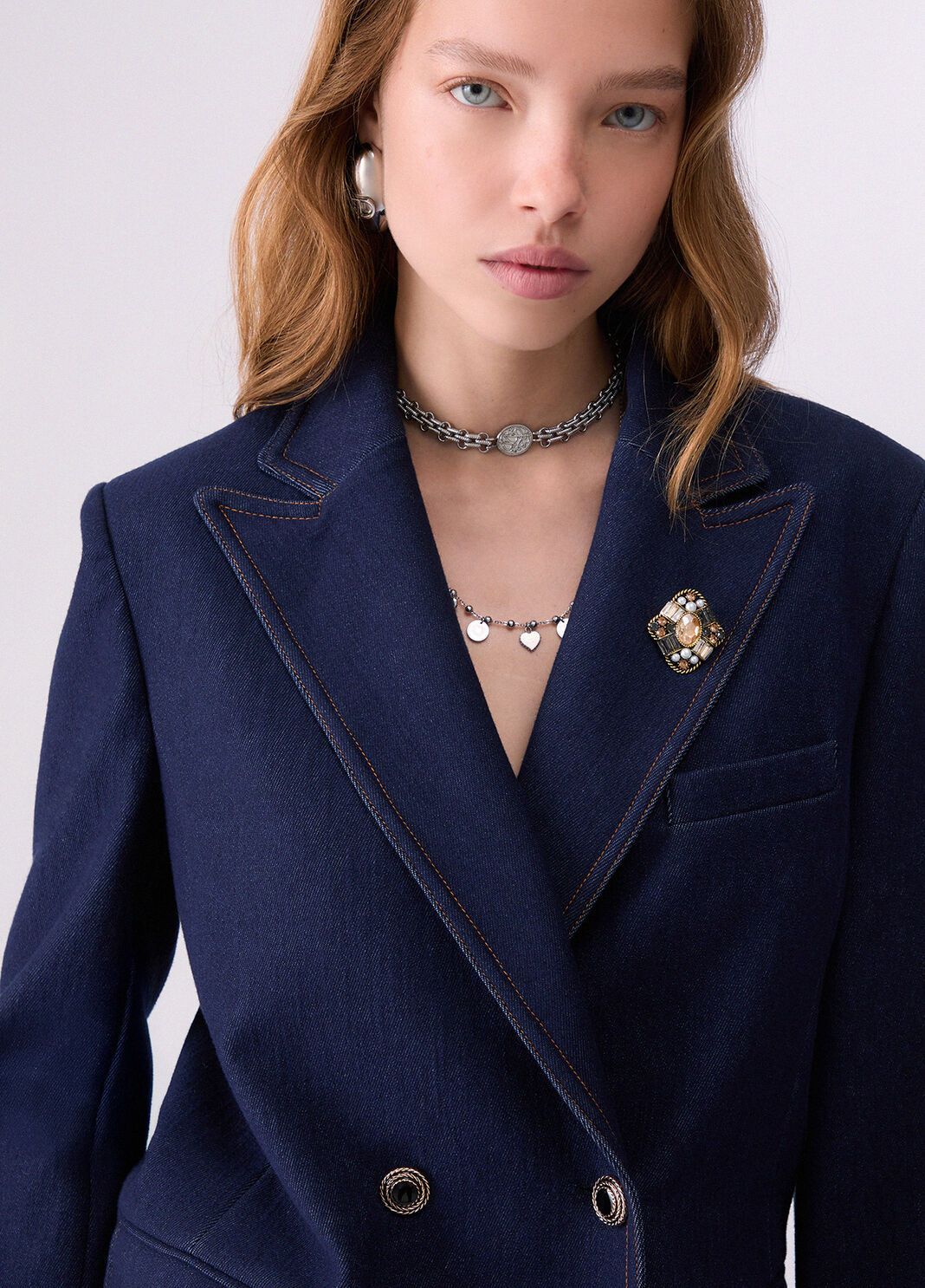 Blazer doppiopetto in denim Lavaggio normale Liu Jo - large image number 4