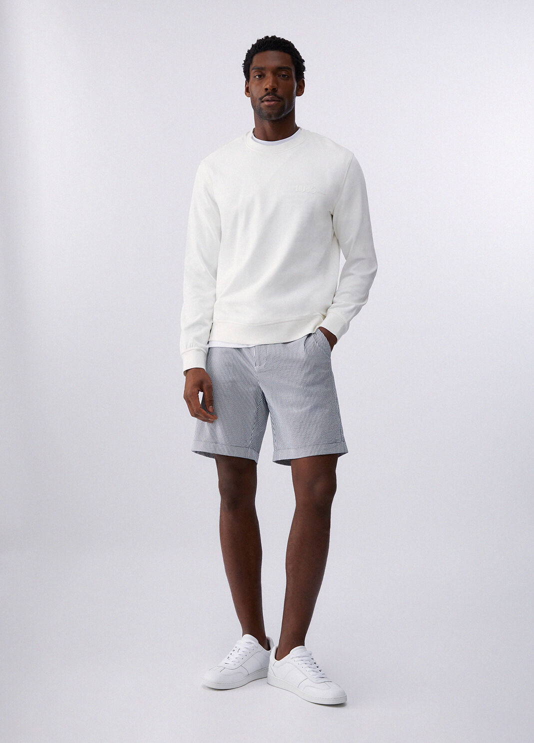 Sweatshirt with logo white Liu Jo - large image number 5