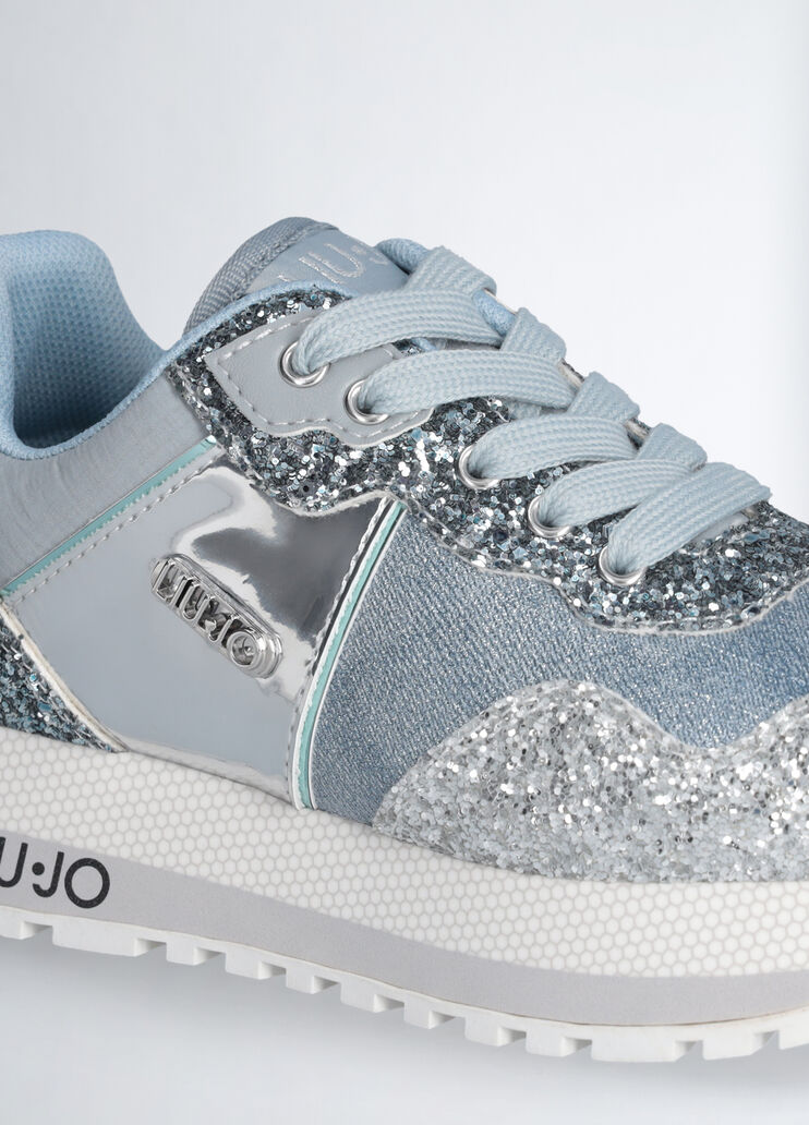 Glitter platform sneakers silver tone Liu Jo - medium Glitter platform sneakers silver tone Liu Jo - medium