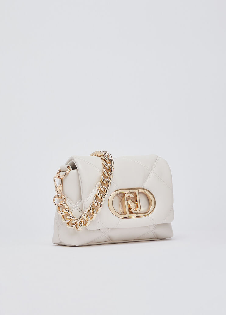 Borsa LaPuffy piccola matelass&eacute; panna Liu Jo - medium