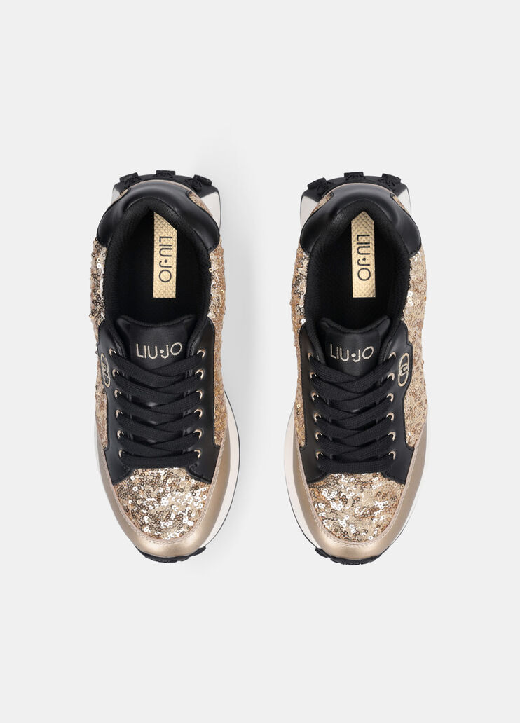 Sneakers with all-over glitter black Liu Jo - large image number 4 Sneakers with all-over glitter black Liu Jo - large image number 4