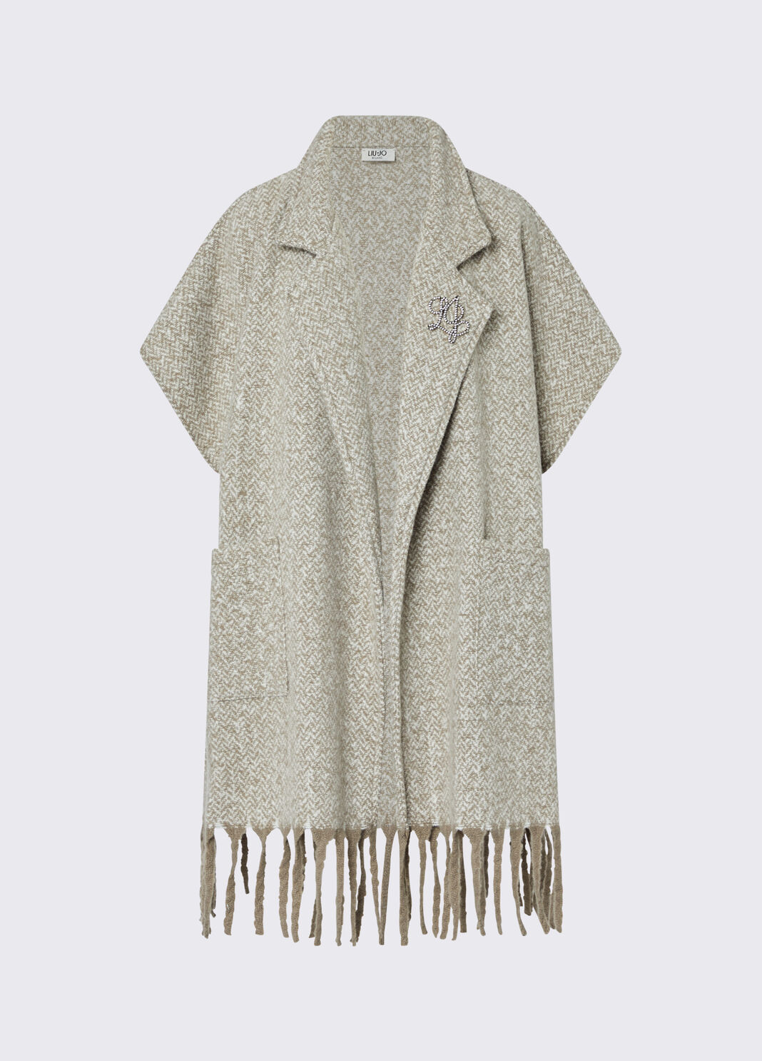 Long Jacquard Poncho grey Liu Jo - large image number 6