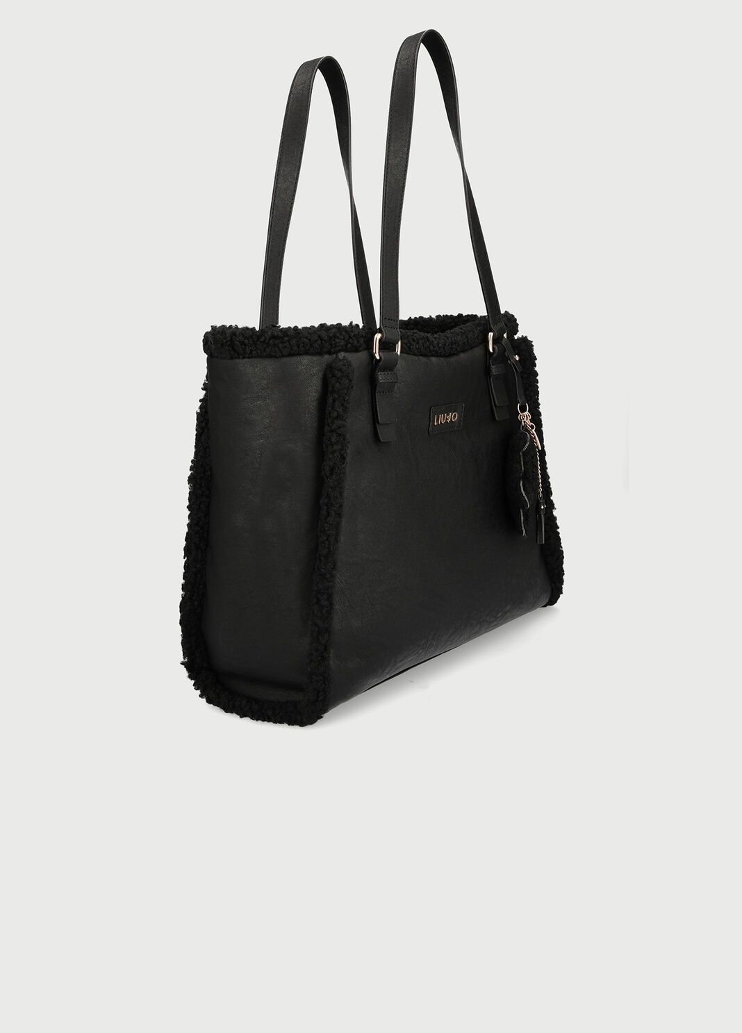 Shopping bag with charm Black Liu Jo - large image number 1