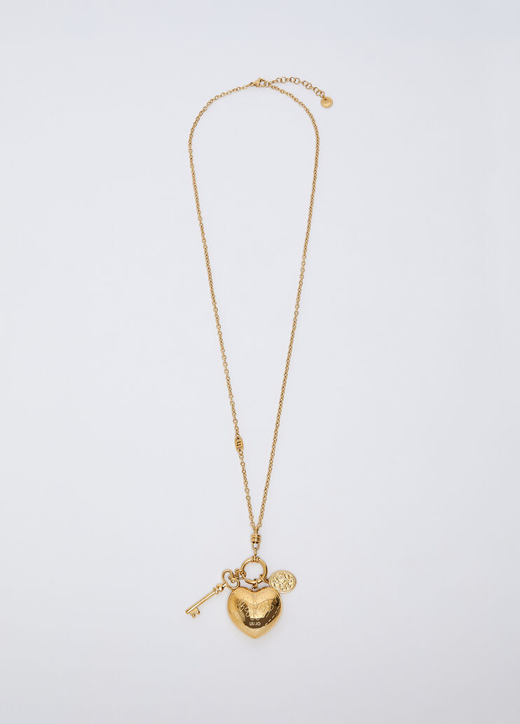Collier longue avec c&oelig;ur et cl&eacute; or Liu Jo - medium
