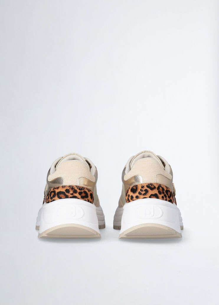 Sneakers with pony hair details beige/animal-print Liu Jo - large image number 5 Sneakers with pony hair details beige/animal-print Liu Jo - large image number 5