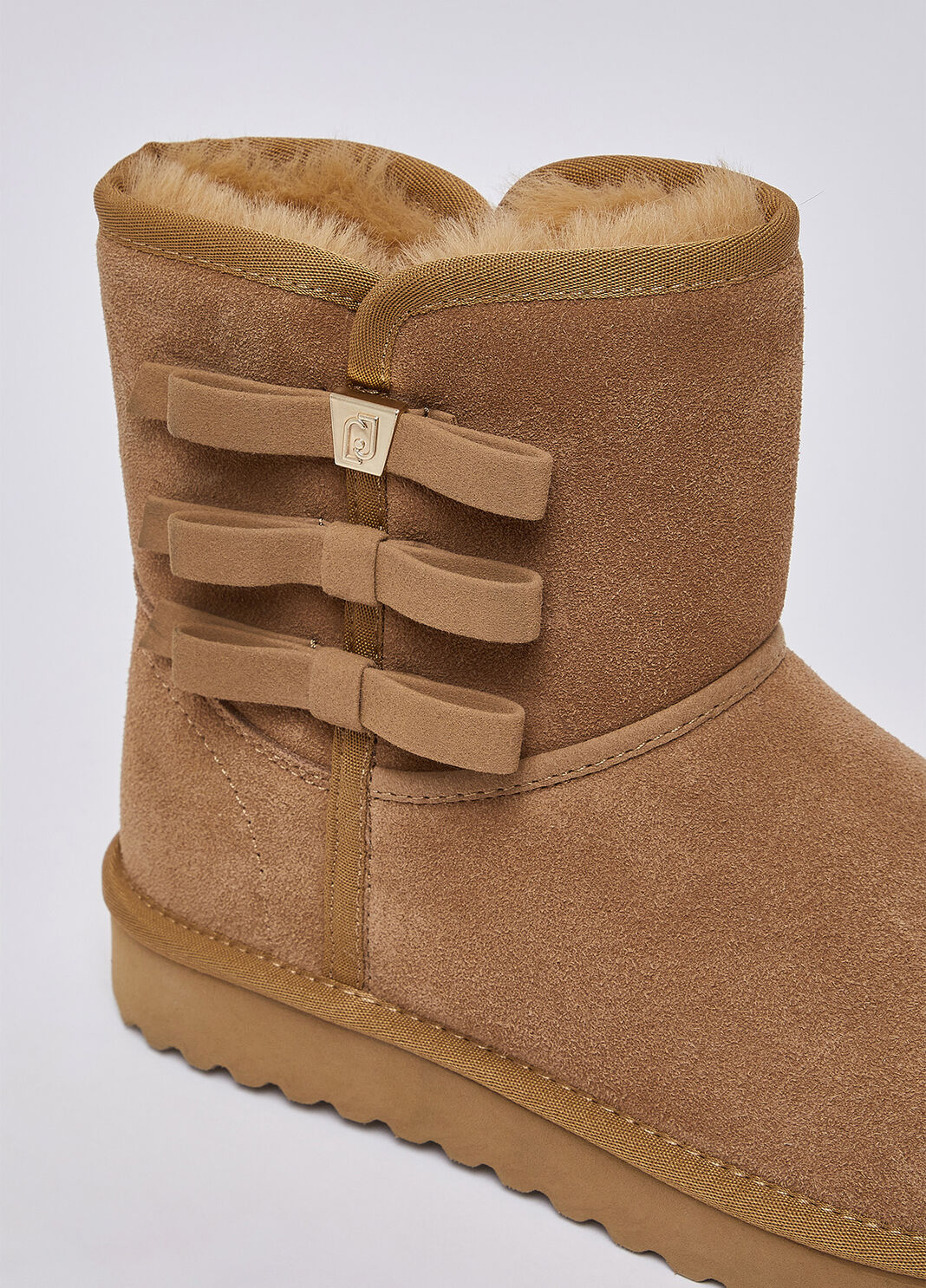 Stivaletti in suede con fiocchi cognac Liu Jo - large image number 5