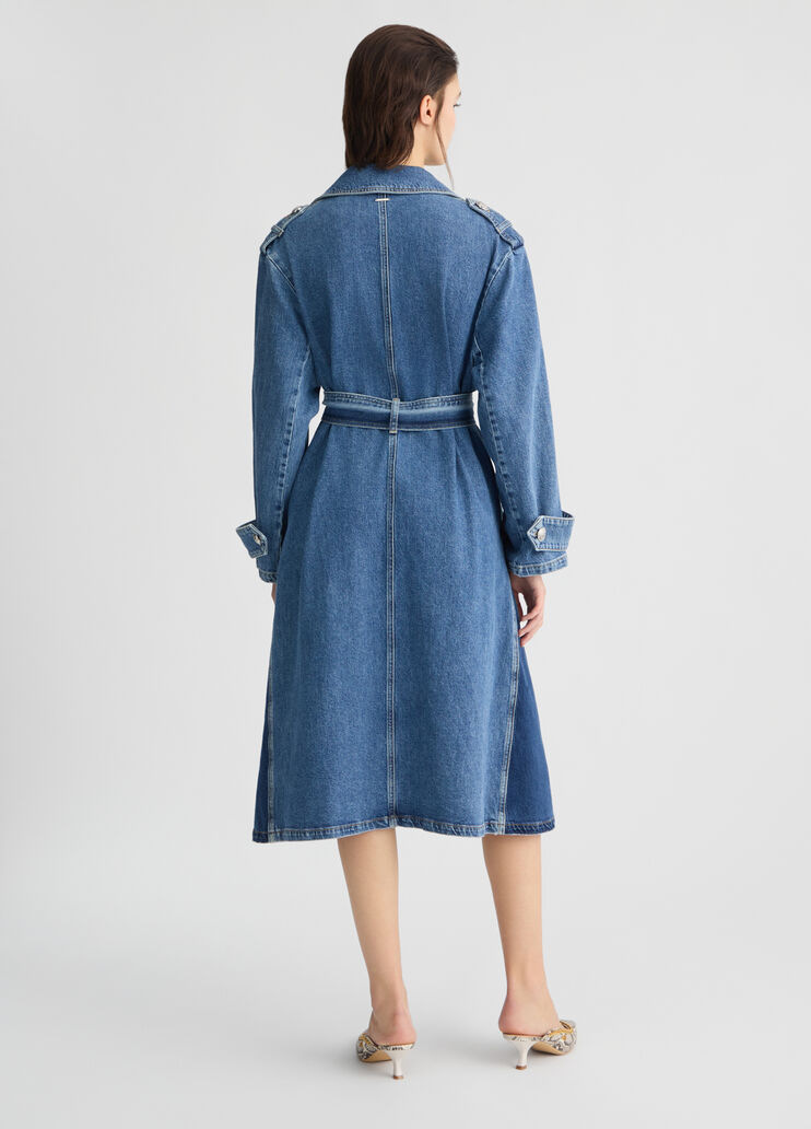 Denim trench coat blue denim Liu Jo - large image number 1 Denim trench coat blue denim Liu Jo - large image number 1