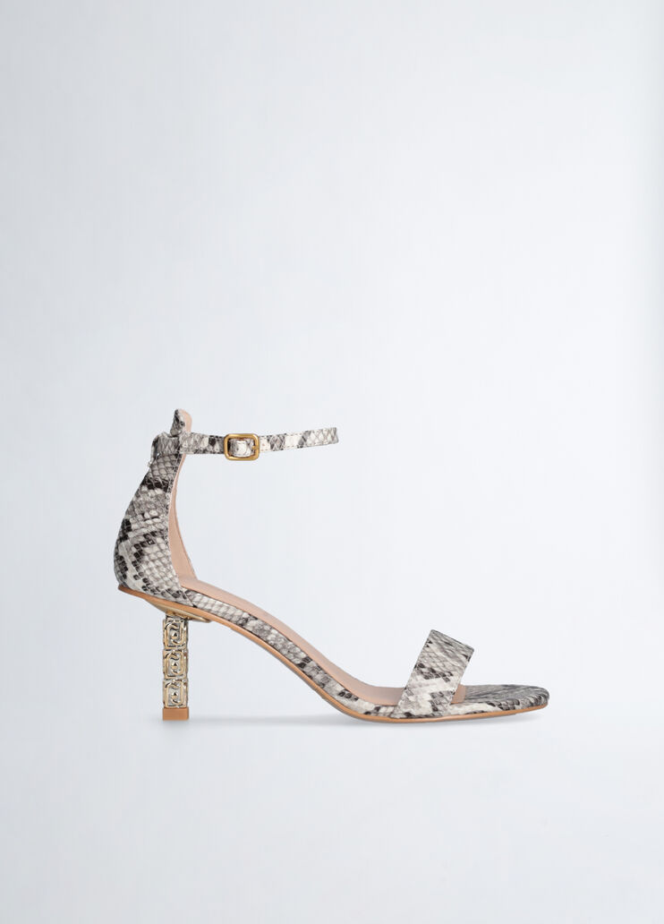 Sandals with branded heel python print Liu Jo - medium Sandals with branded heel python print Liu Jo - medium
