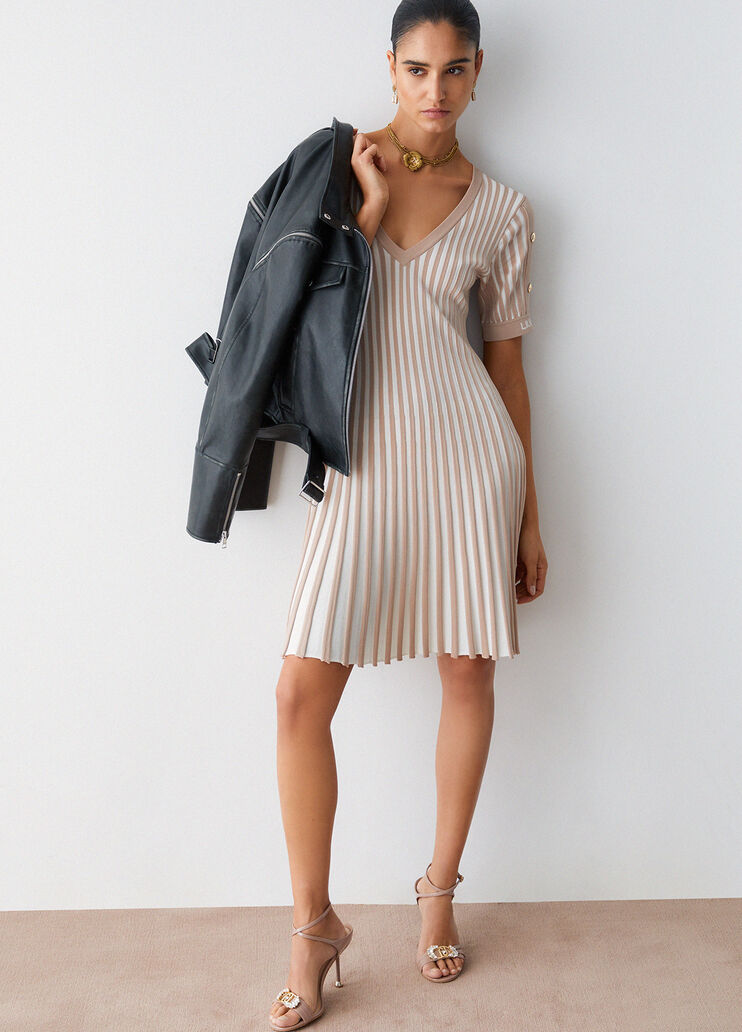 Kurzes Strickkleid Beige Liu Jo - medium