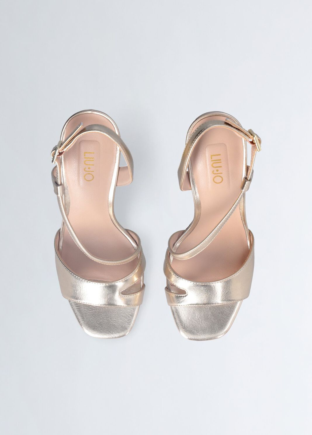 Sandals with branded heel gold Liu Jo - large image number 12