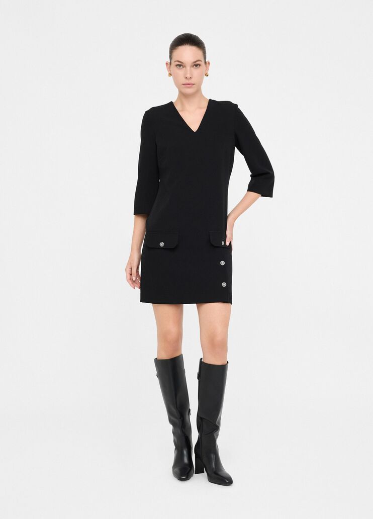 Short dress with pockets black Liu Jo - medium Short dress with pockets black Liu Jo - medium