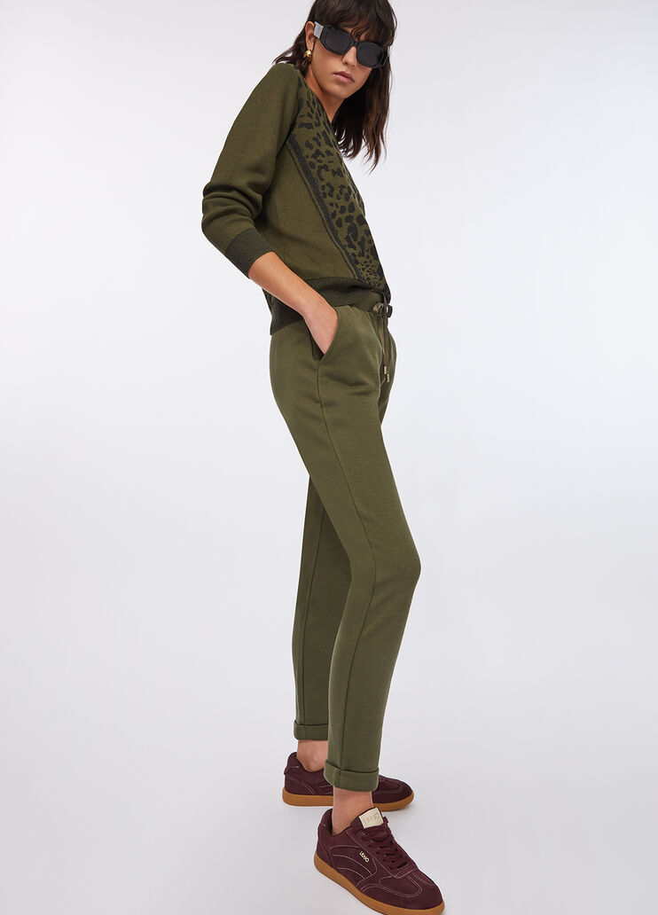 Fleece jogging pants  olive green Liu Jo - medium
