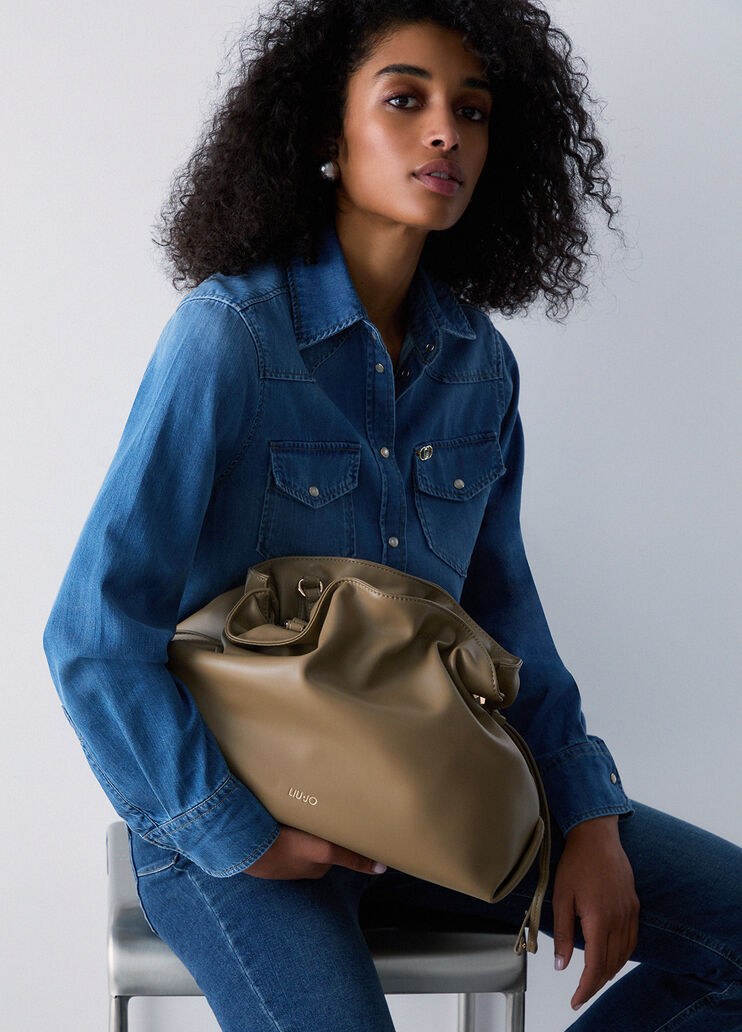 Large Riccy shoulder bag mud Liu Jo - medium