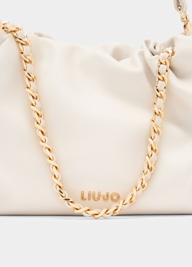 Mittelgroße Schultertasche mit Kette Weiß Liu Jo - medium Mittelgroße Schultertasche mit Kette Weiß Liu Jo - medium