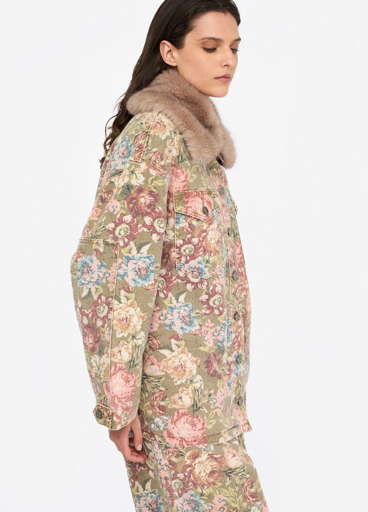 Faux fur jacket with collar sanderson print Liu Jo - medium Faux fur jacket with collar sanderson print Liu Jo - medium
