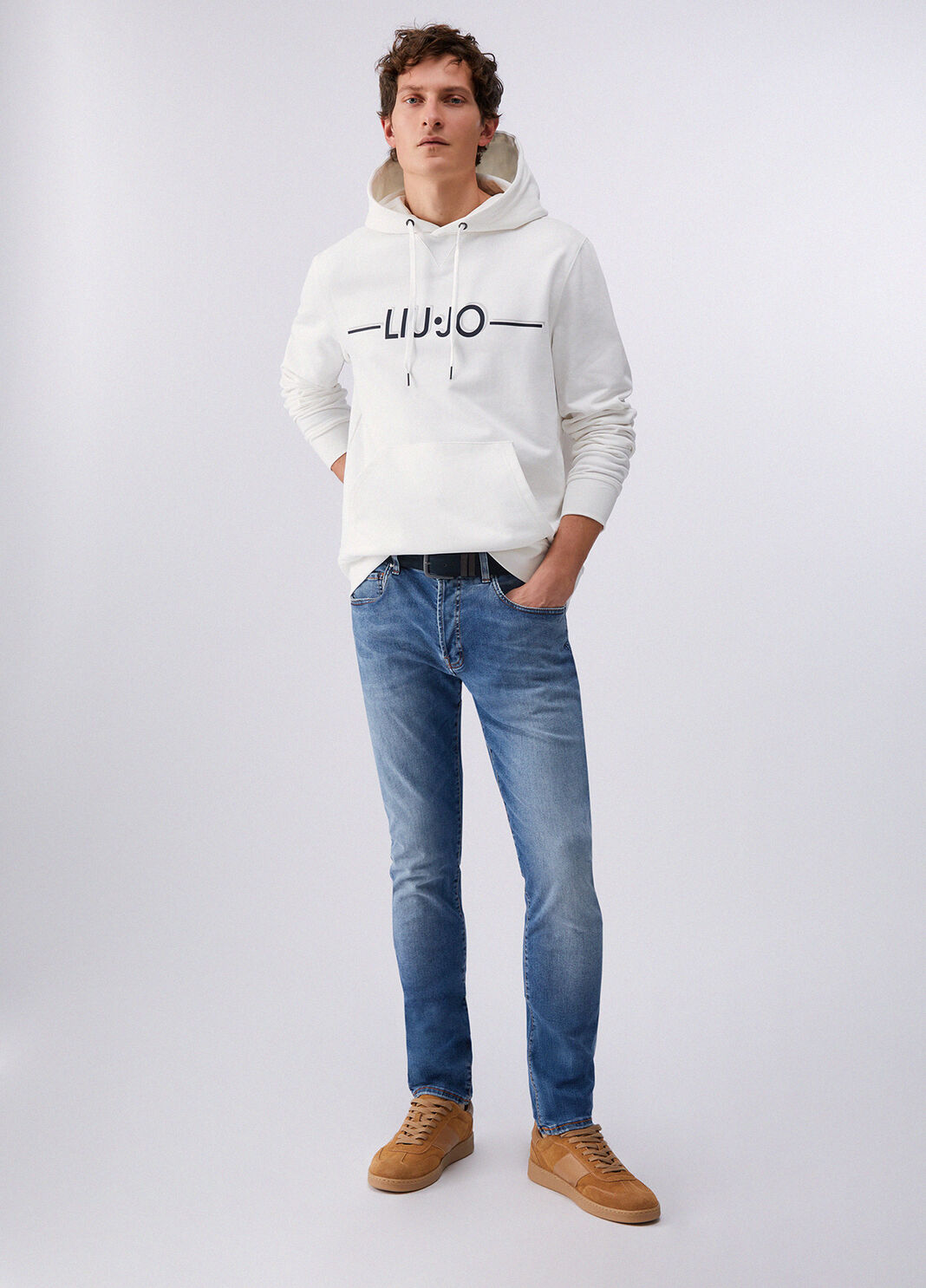 Sweat-shirt &agrave; capuche blanc Liu Jo - large image number 5