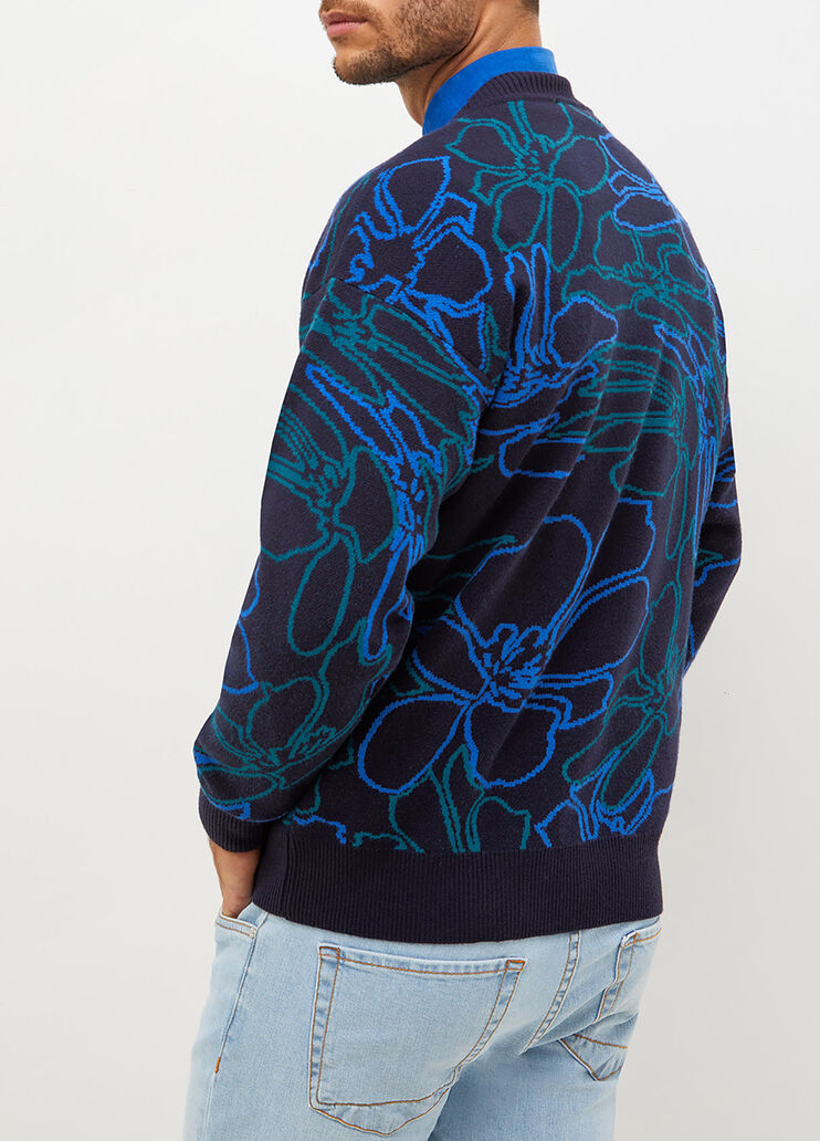 Pull jacquard bleu foncé Liu Jo - large image number 1 Pull jacquard bleu foncé Liu Jo - large image number 1