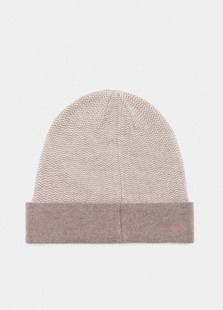 Wool chevron beanie hat beige Liu Jo - large image number 1