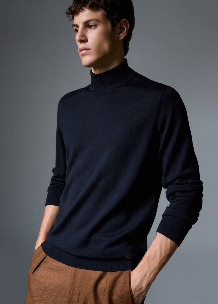 Merino Wool Turtleneck dark blue Liu Jo - medium