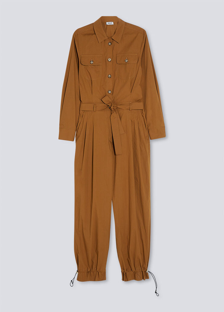 Worker jumpsuit with drawstring bronze Liu Jo - large image number 4