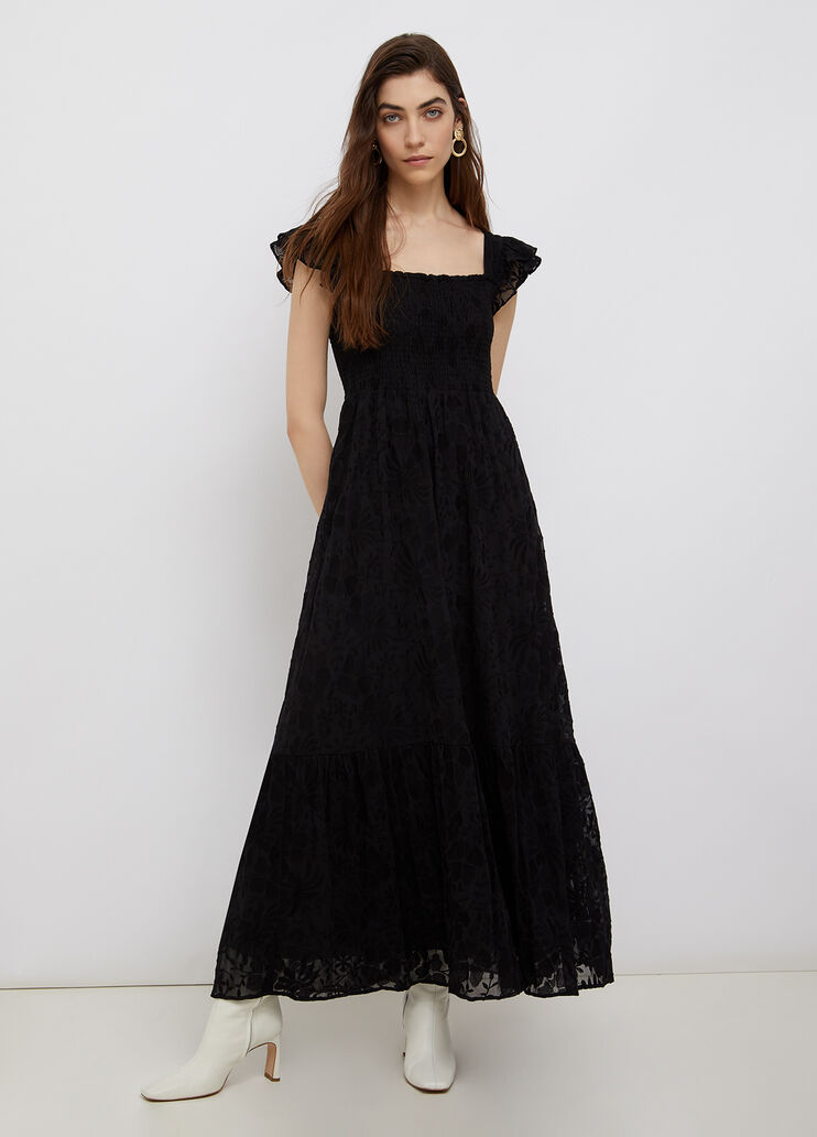 Langes Kleid mit Stickereien Schwarz Liu Jo - large image number 0 Langes Kleid mit Stickereien Schwarz Liu Jo - large image number 0