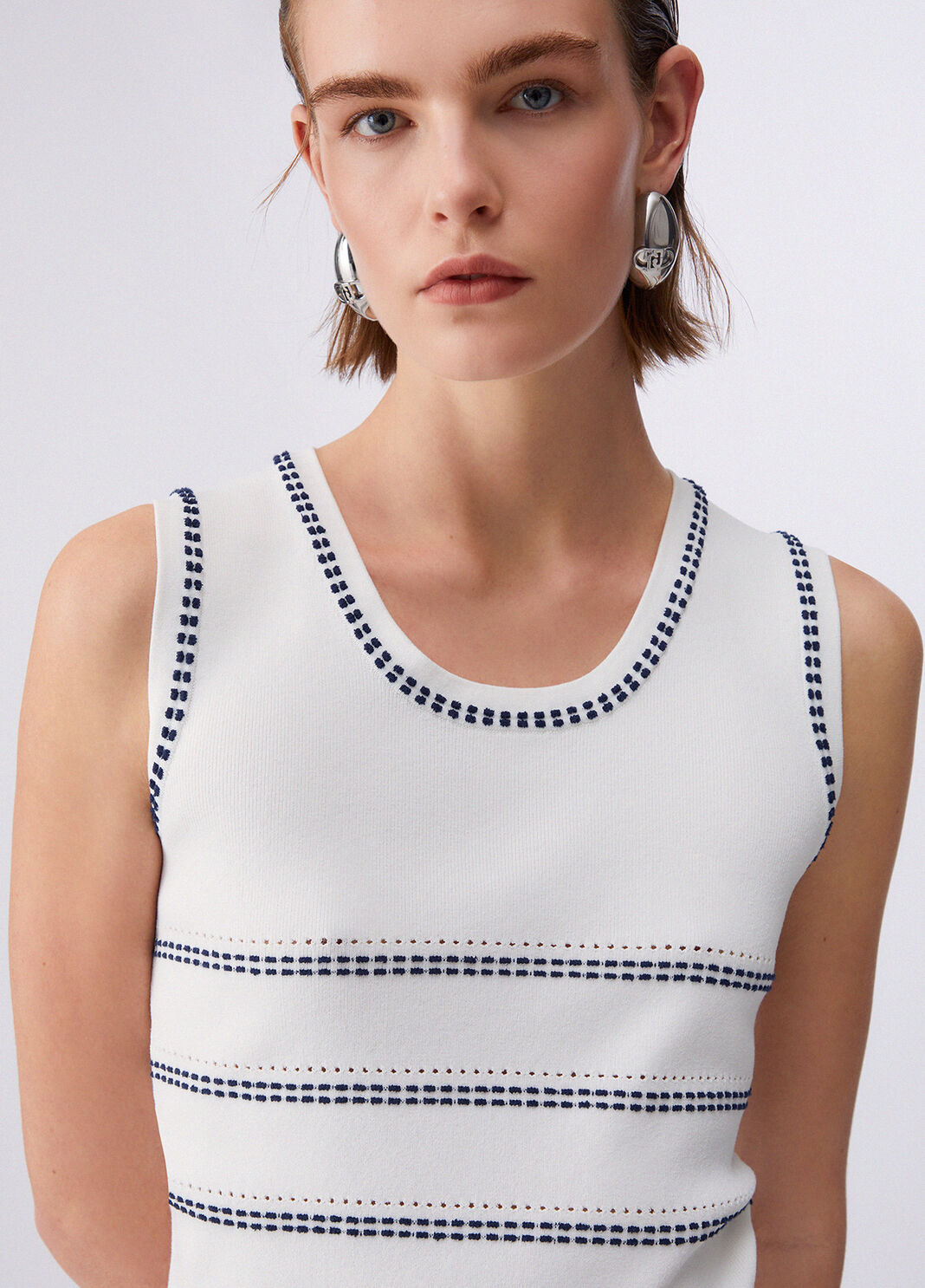 Stricktop Wei&szlig; Liu Jo - large image number 4