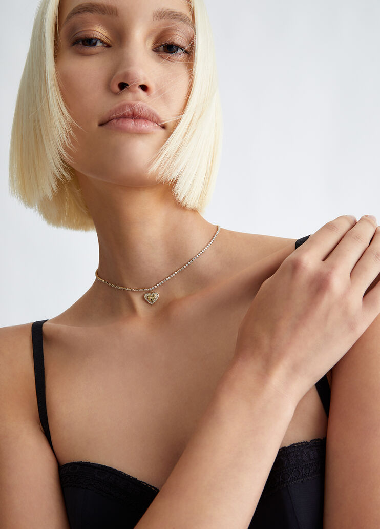 Choker with diamanté detail and charm silver Liu Jo - large image number 0