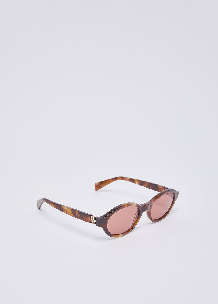 Occhiali da sole ovali tartarugato chiaro Liu Jo - medium