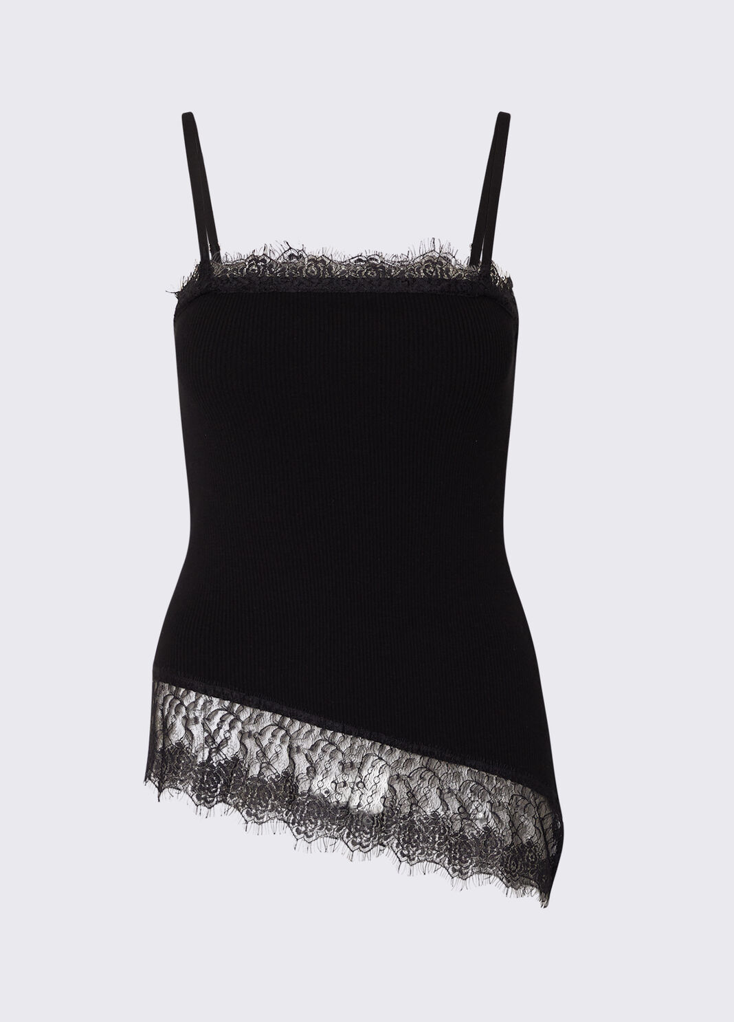 Asymmetrisches Top mit Spitzendetails schwarz Liu Jo - large image number 6