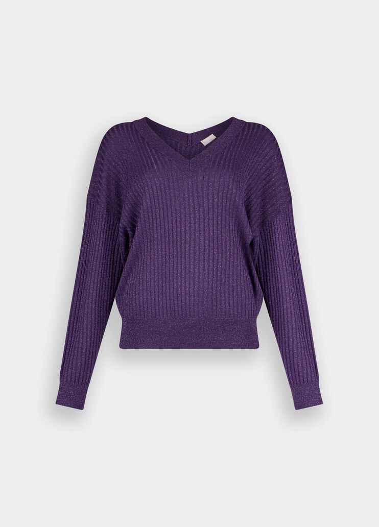 Pull à encolure en V violet Liu Jo - large image number 6